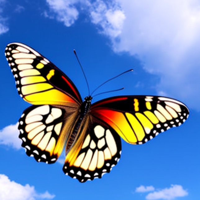 Camiseta Borboleta Na Camisa-T Do Céu (Criador carregado)