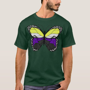Camiseta Borboleta Não Binária Orgulho