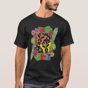 Camiseta Borboleta Natureza Flor Flora Jardinagem Floral