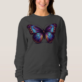 Camiseta Borboleta Neon de Luxo Feminina