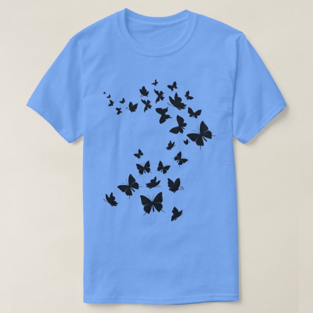 Camiseta Borboleta Preta 6 (Frente do Design)