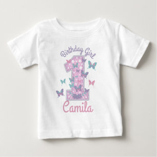 Camiseta Borboleta Primeiro aniversário virando borboleta