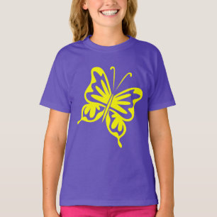 Camiseta Borboleta retro - amarelo