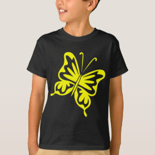 Camiseta Borboleta retro - amarelo