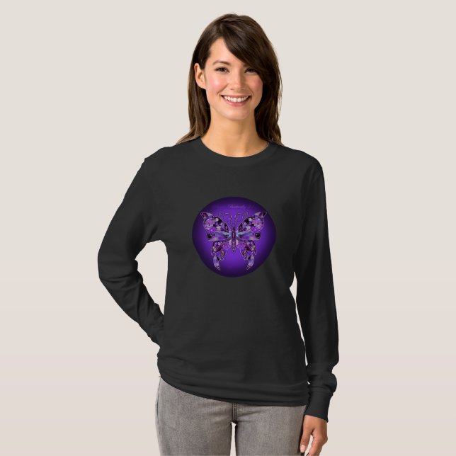 Camiseta Borboleta Roxa 31 (Frente Completa)