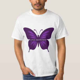 Camiseta Borboleta Roxa: Consciência do Lupus