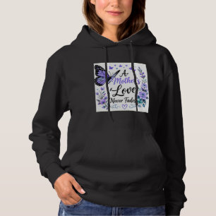 Camiseta Borboleta Roxa O Amor de uma Mãe Nunca Desvanece 