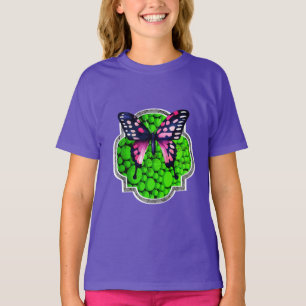 Camiseta Borboleta Roxa, Pontos Verdes, Astrologia