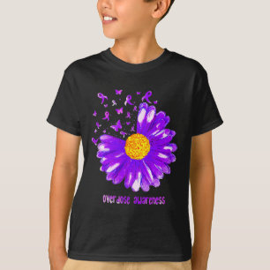 Camiseta Borboleta Roxo Fita Roxo Awarene Sobredosagem de G
