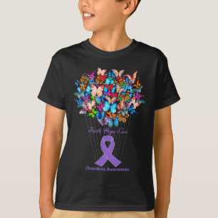 Camiseta Borboleta Roxo Fita Roxo Awarene Sobredosagem de G