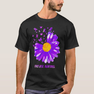 Camiseta Borboleta Roxo Fita Roxo Awarene Sobredosagem de G