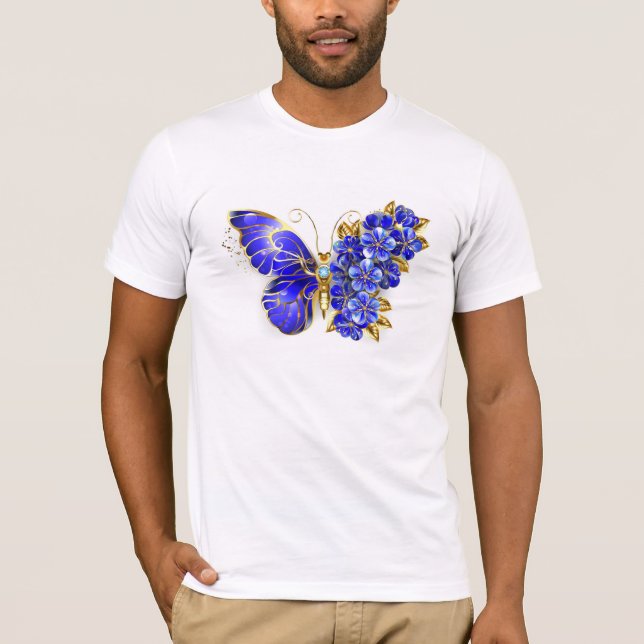 Camiseta Borboleta Safira Flor (Frente)