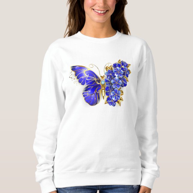 Camiseta Borboleta Safira Flor (Frente)