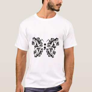 Camiseta Borboleta Semicolon Prevenção de Consciência Suici