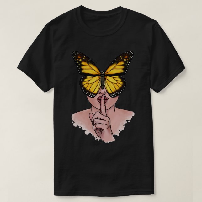 Camiseta Borboleta Silenciosa (Frente do Design)