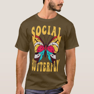 Camiseta Borboleta Social Retro Vintage Saída 90s 70s Hi
