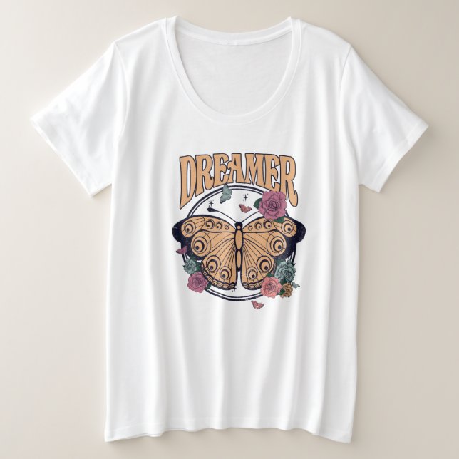 Camiseta Borboleta Sonhadora (Frente do Design)