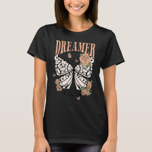 Camiseta Borboleta Sonhadora Estilo Vintage Retro 80's 90's