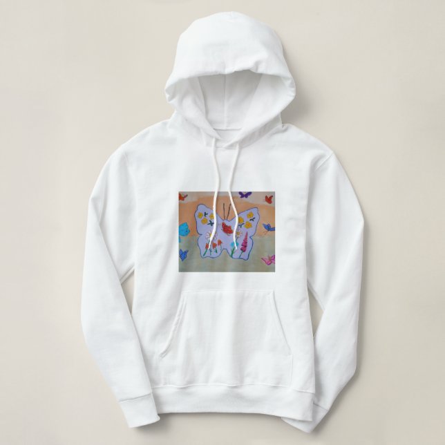 Camiseta Borboleta Sonhando Hoodie (Frente do Design)