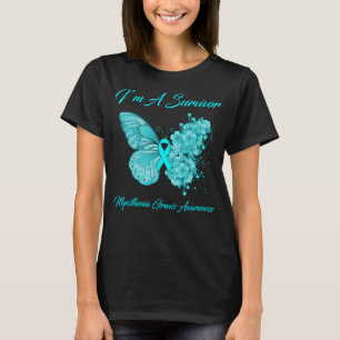 Camiseta Borboleta Sou um Sobrevivente Miastenia Gravis