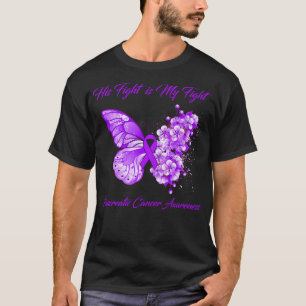 Camiseta Borboleta Sua Luta É Minha Câncer de pâncreas De L