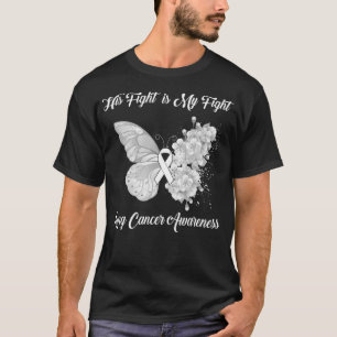 Camiseta Borboleta Sua Luta É Minha Luta Cancer Pulmonar