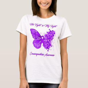 Camiseta Borboleta Sua Luta É Minha Luta Contra a Craniosin