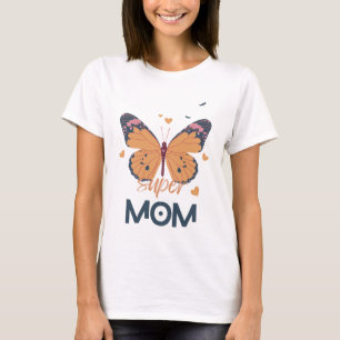 Camiseta Borboleta Super MOM