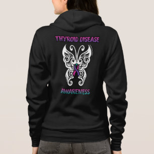 Camiseta Borboleta Tribal... Doença da Tiroide Hoodie