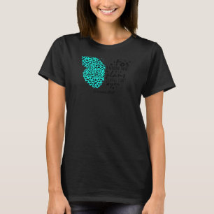 Camiseta Borboleta Turquesa Gráfico Cheetah Impressão Chris