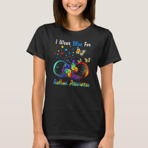 Camiseta Borboleta Uso Azul Para Conscientização do Autismo