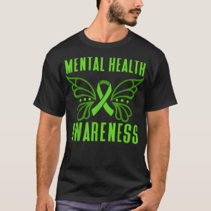 Camiseta Borboleta Verde Fita Mental Sensibilização 578