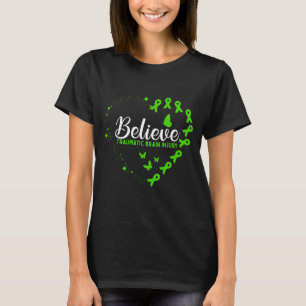 Camiseta Borboleta Verde Lesão cerebral Traumática Sensib
