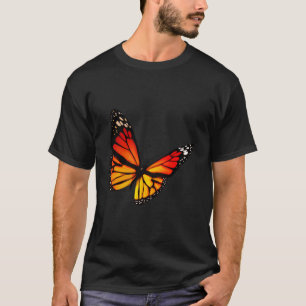 Camiseta Borboleta Vermelha Laranja Suave Estética Emoji Cu