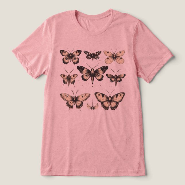 Camiseta Borboleta Vintage e Moth Women & Men (Design frontal)