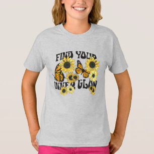 Camiseta Borboleta Vintage Encontre seu brilho interno