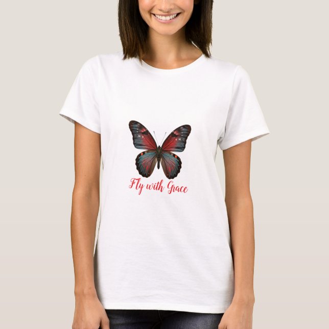 Camiseta Borboleta - Voe com Grace (Frente)