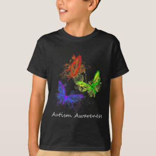 Camiseta Borboletas Autismo-Conscientes Sem Peças Quebra-ca