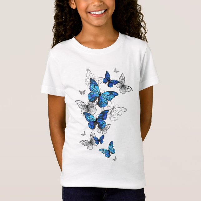 Camiseta Borboletas Azuis Morpho (Frente)