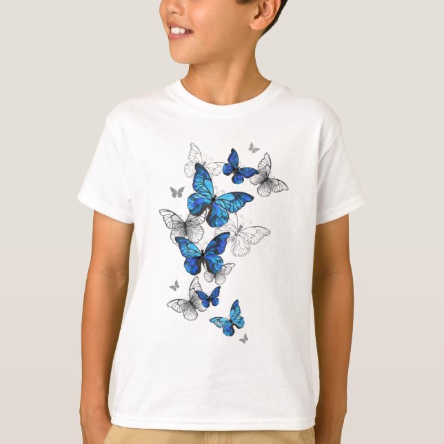 Camiseta Borboletas Azuis Morpho (Frente)