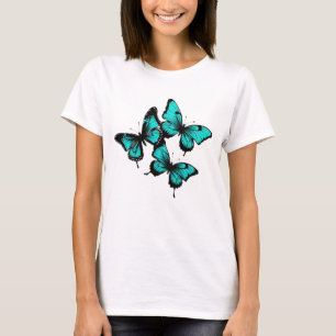 Camiseta Borboletas Borboletas Coloridas Cor da Casa