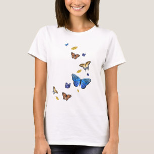Camiseta Borboletas Camisa-T-mulher