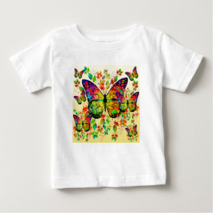 CAMISETA BORBOLETAS COLORIDAS DA PRIMAVERA NATUREZA