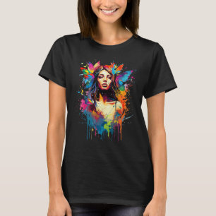 Camiseta Borboletas Coloridas Rapariga Borboleta Borboletas