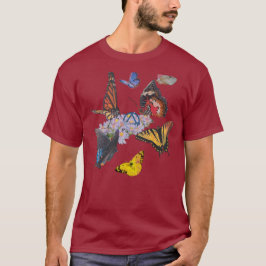 Camiseta borboletas com círculo triângulo 26