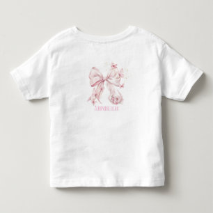 Camiseta Borboletas com Laço Rosa