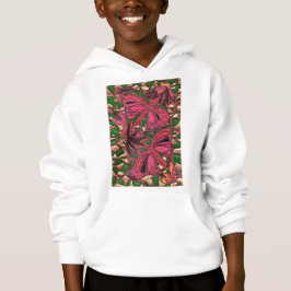 Camiseta Borboletas cor-de-rosa, em um fundo dourado