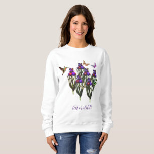 Camiseta Borboletas de Hummingbird Iris Flores Personalizad