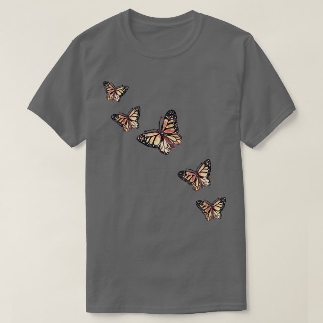 Camiseta Borboletas de Monarca Vintage (Frente do Design)