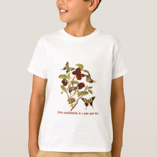 Camiseta Borboletas de Swallowtail da zebra na pata da pata